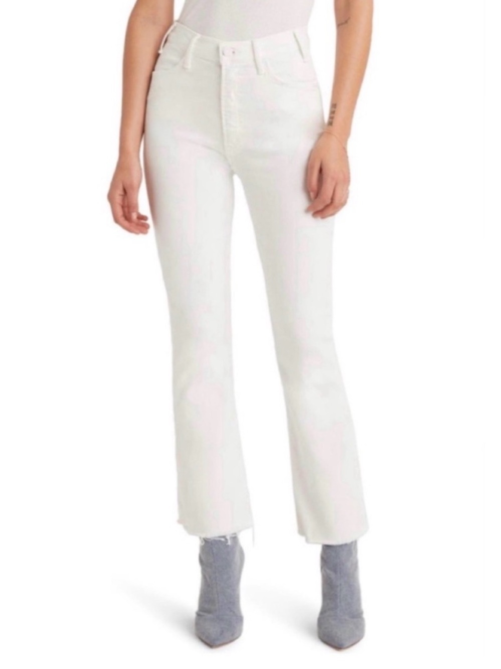 NWT💕MOTHER The Hustler High Waist Fray Hem Ankle Color:Fairest Of Them All
